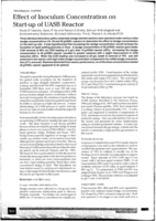 Effect of inoculum concentration on start-up of UASB reactor