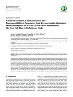 Chemical synthesis, characterisation, and biocompatibility of nanometre scale porous anodic aluminium oxide membranes for use as a cell culture substrate for the Vero cell line: A preliminary study