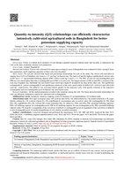 Quantity-to-intensity (Q/I) relationships can efficiently characterize intensively cultivated agricultural soils in Bangladesh for better potassium supplying capacity