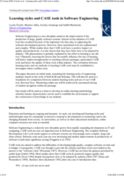 Learning styles and CASE tools in software engineering