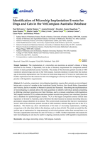 Identification of microchip implantation events for dogs and cats in the VetCompass Australia database