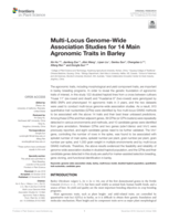 Multi-Locus Genome-Wide association studies for 14 Main agronomic traits in barley