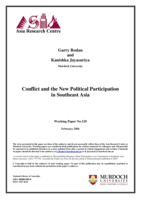 Conflict and the New Political Participation in Southeast Asia
