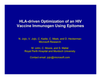 HLA-driven optimization of an HIV vaccine immunogen