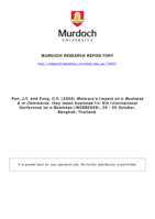 Malware's Impact on e-Business & m-Commerce: they mean business!