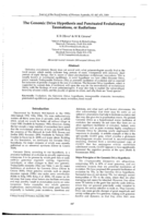 The Genomic Drive hypothesis and punctuated evolutionary taxonations, or radiations