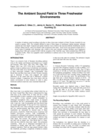 The ambient sound field in three freshwater environments