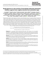 Broad-spectrum in vitro activity of macrophage infectivity potentiator inhibitors against Gram-negative bacteria and Leishmania major