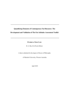 Quantifying elements of contemporary fat discourse: The development and validation of the Fat Attitudes Assessment Toolkit