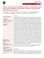 Genetic parameters for methane emissions in Australian sheep measured in portable accumulation chambers in grazing and controlled environments