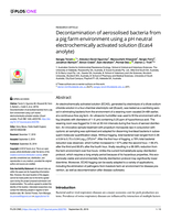 Decontamination of aerosolised bacteria from a pig farm environment using a pH neutral electrochemically activated solution (Ecas4 anolyte)