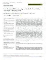 A stochastic model for estimating sustainable limits to wildlife mortality in a changing world
