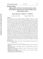 Adjuvant effect of Licorice (Glycyrrhiza glabra) extract on the efficacy of lactococcosis vaccine in rainbow trout (Oncorhynchus mykiss)