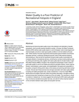 Water quality is a poor predictor of recreational hotspots in England