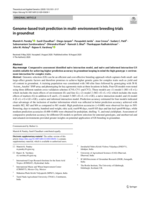 Genome-based trait prediction in multi- environment breeding trials in groundnut