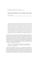 Faction and fusion in The 7 stages of grieving