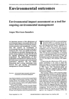 Environmental impact assessment as a tool for ongoing environmental management