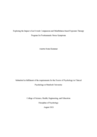 Exploring the impact of an 8-week compassion and Mindfulness-Based Exposure Therapy program for posttraumatic stress symptoms