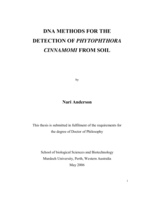 DNA methods for the detection of Phytophthora cinnamomi from soil