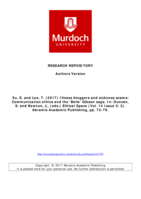 Illness bloggers and sickness scams: Communication ethicsand the ‘Belle’ Gibson saga