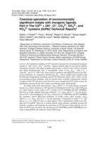 Chemical speciation of environmentally significant metals with inorganic ligands. Part 4: The Cd2+ + OH–, Cl–, CO32–, SO42–, and PO43– systems (IUPAC Technical Report)