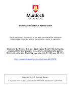 Authority, responsibility and process in Australian biodiversity policy