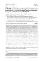 Hybrid renewable energy microgrid for a residential community: A techno-economic and environmental perspective in the context of the SDG7