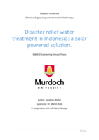 Disaster relief water treatment in Indonesia: A solar powered solution