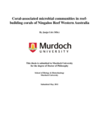 Coral-associated microbial communities in reef-building corals of Ningaloo Reef Western Australia