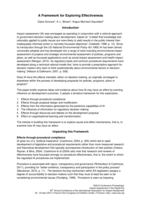 A framework for exploring effectivenes