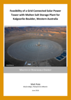 Feasibility of a grid connected solar power tower with molten salt storage plant for Kalgoorlie-Boulder, Western Australia