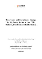 Renewable and sustainable energy for the power sector in Lao PDR: Policies, practices and performance
