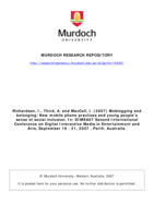 Moblogging and belonging: New mobile phone practices and young people's sense of social inclusion
