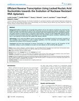 Efficient Reverse Transcription Using Locked Nucleic Acid Nucleotides towards the Evolution of Nuclease Resistant RNA Aptamers