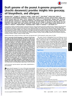Draft genome of the peanut A-genome progenitor (Arachis duranensis) provides insights into geocarpy, oil biosynthesis, and allergens