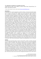 Approaches to teaching IA in Australian Universities
