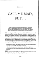 Call me mad, but...