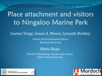 The place attachment of visitors to Ningaloo Marine Park, north-western Australia