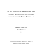 The effect of distraction on fear reduction during In Vivo exposure for Spider-fearful individuals: Exploring the relationship between fear level and distraction load