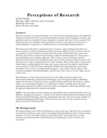 Perceptions of research