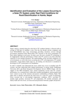 Identification and evaluation of the losses occurring in a solar PV system under real field conditions for rural electrification in Humla