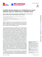 Complete genome sequence of a Staphylococcus aureus sequence type 612 isolate from an Australian horse