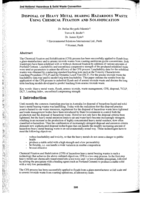 Disposal of heavy metal bearing hazardous waste using chemical fixation and solidification