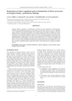 Restoration of native vegetation and re-introduction of Malva preissiana on Penguin Island – Preliminary findings