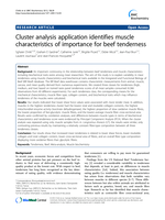 Cluster analysis application identifies muscle characteristics of importance for beef tenderness