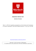 A regulatory perspective on the interests and motivators of creative individuals