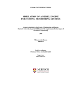 Simulation of a diesel engine for testing monitoring systems