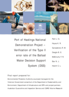 Port of Hastings National Demonstration Project - Verification of the Type II error rate of the Ballast Water Decision Support System (DSS).