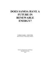 Does Samoa have a future in renewable energy?