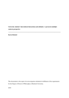 University students’ intercultural interactions and attitudes: A person-in-multiple-contexts perspective